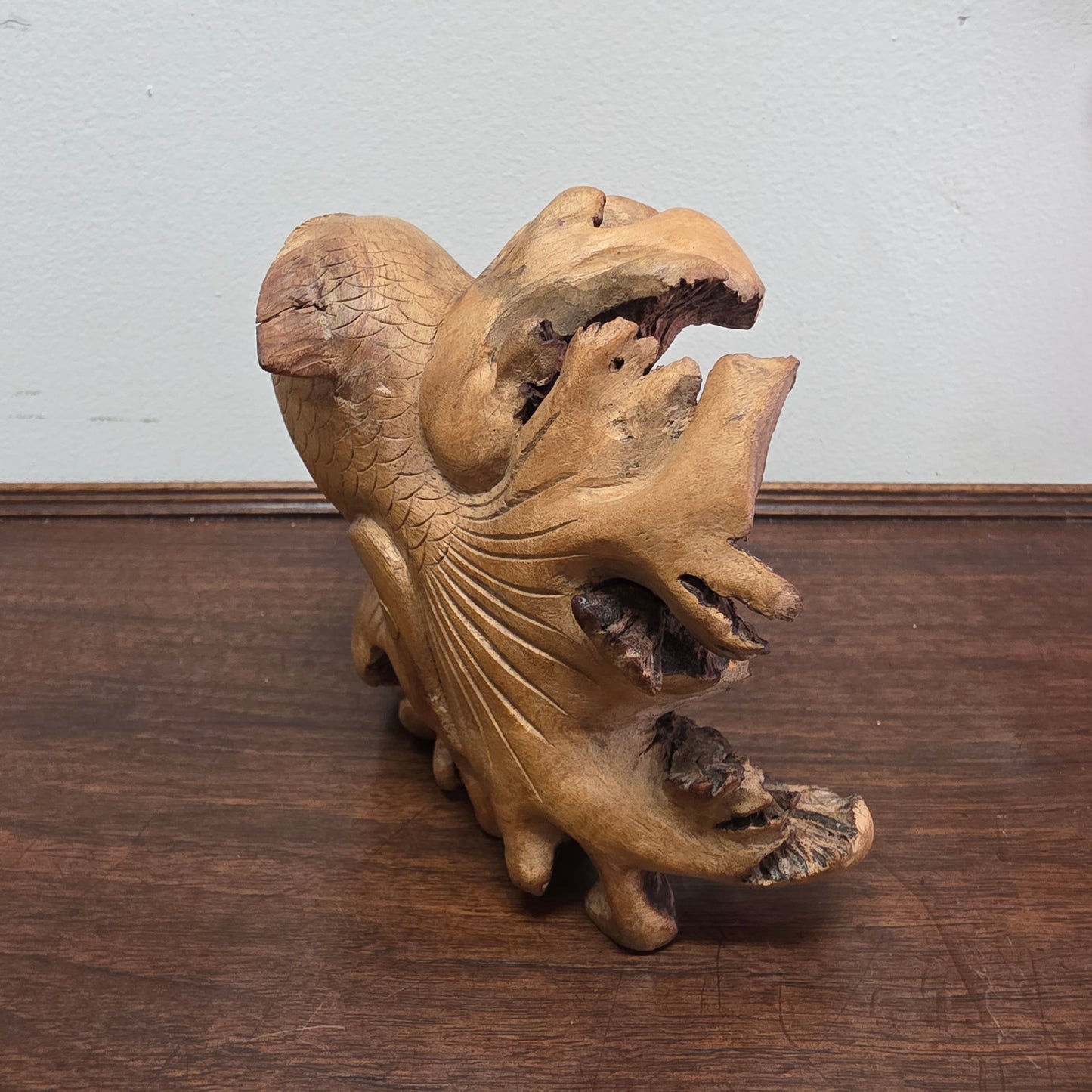 Vintage Hand Carved Wooden Fish