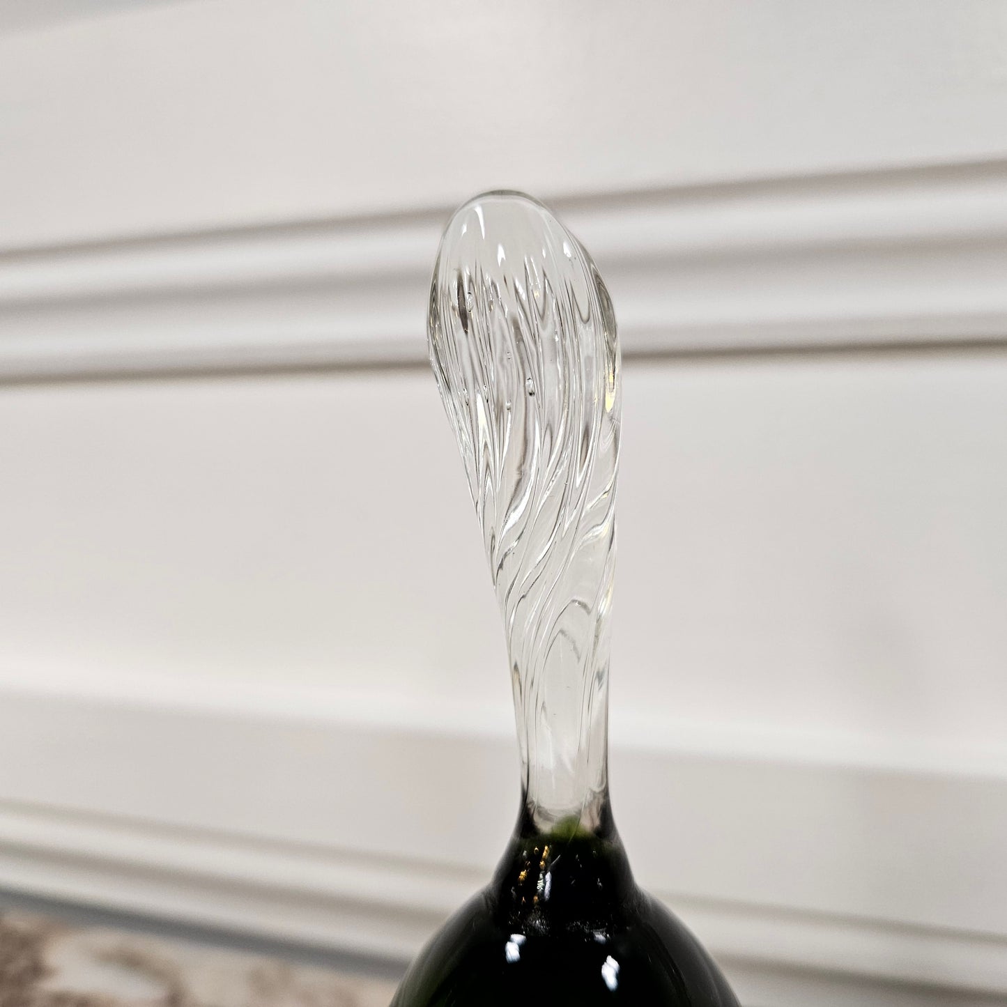 Crystal Green Glass Bell