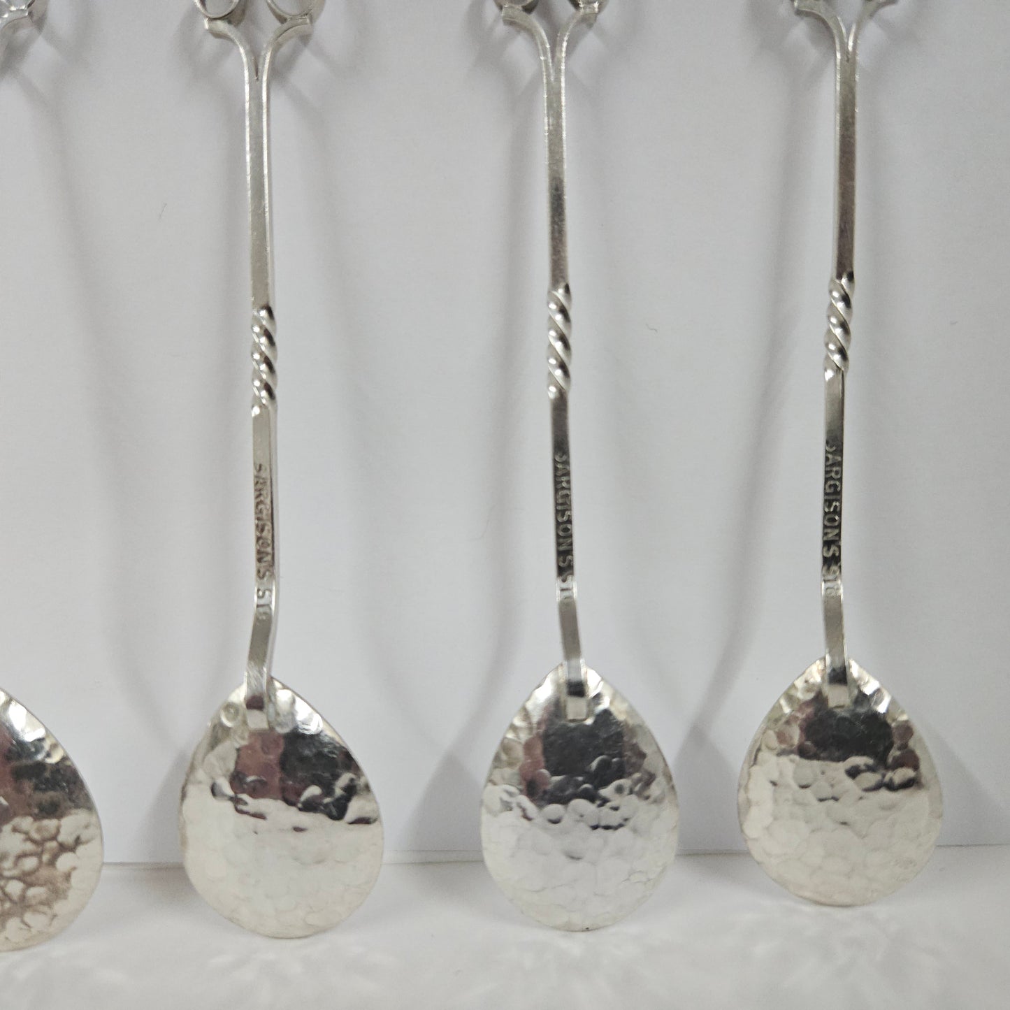 Set of 6 Sargison's (Hobart, Tasmania) Australian Arts & Crafts Sterling Silver Coffee Spoons