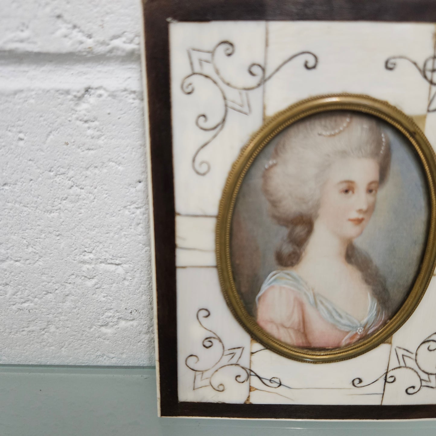 Antique Miniature Portrait Maria Codway