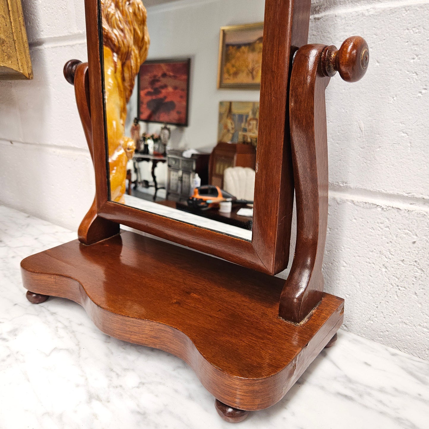 Mahogany Mirror on Stand
