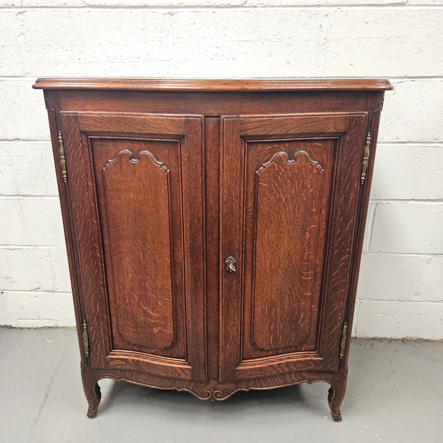 Elegant Louis XV Style French Oak Two Door Side Cupboard