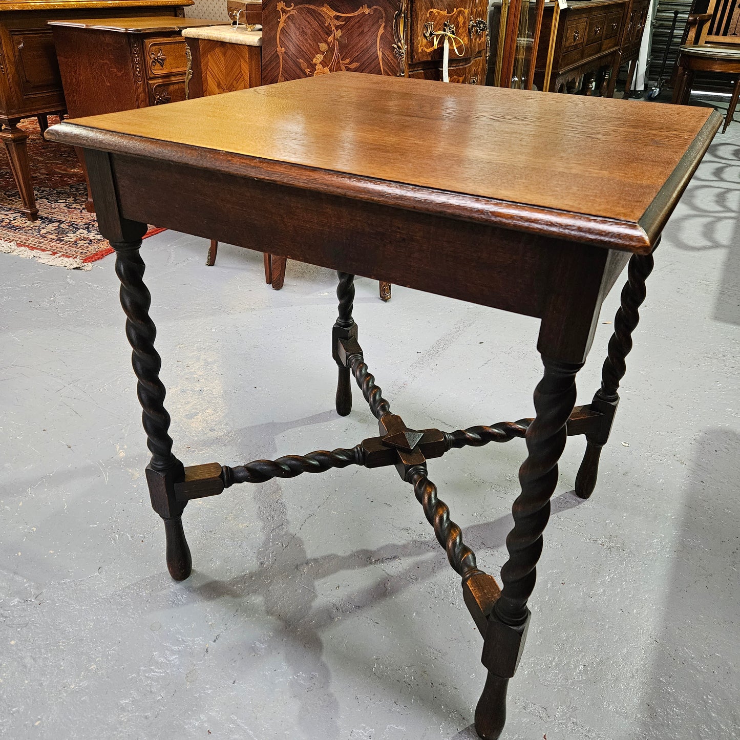Jacobean Style English Oak Side Table