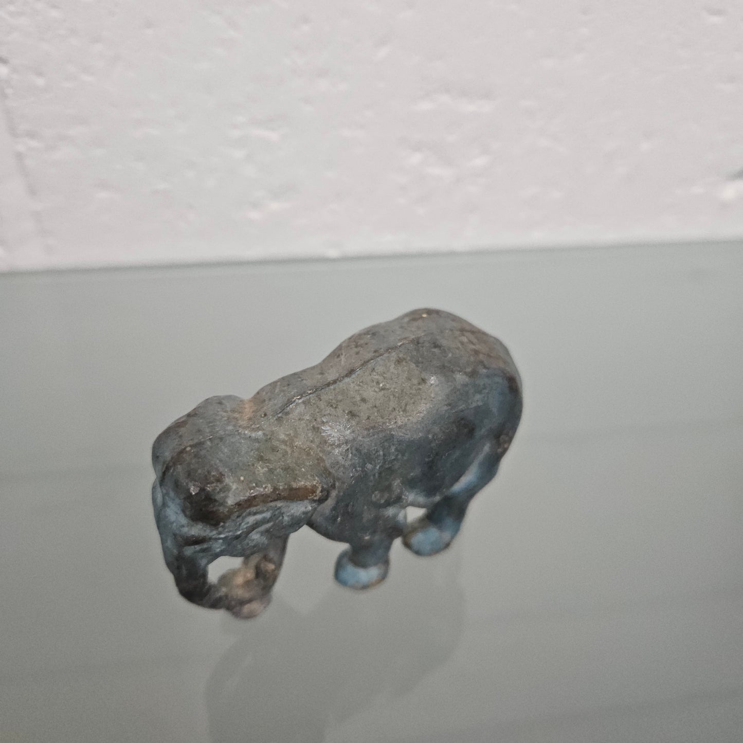 Vintage Bronze Verdigris Patina Elephant