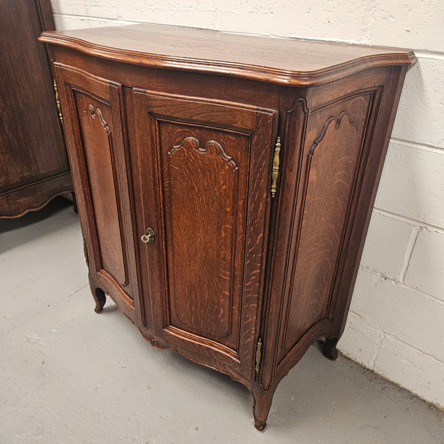 Elegant Louis XV Style French Oak Two Door Side Cupboard