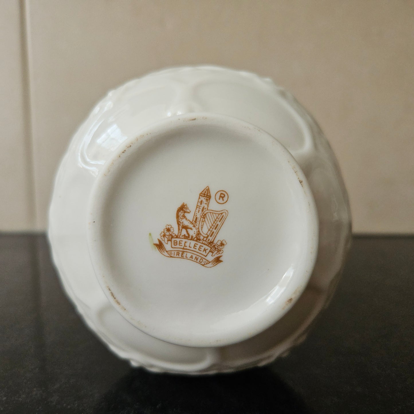 Charming Belleek Double Handled Vase