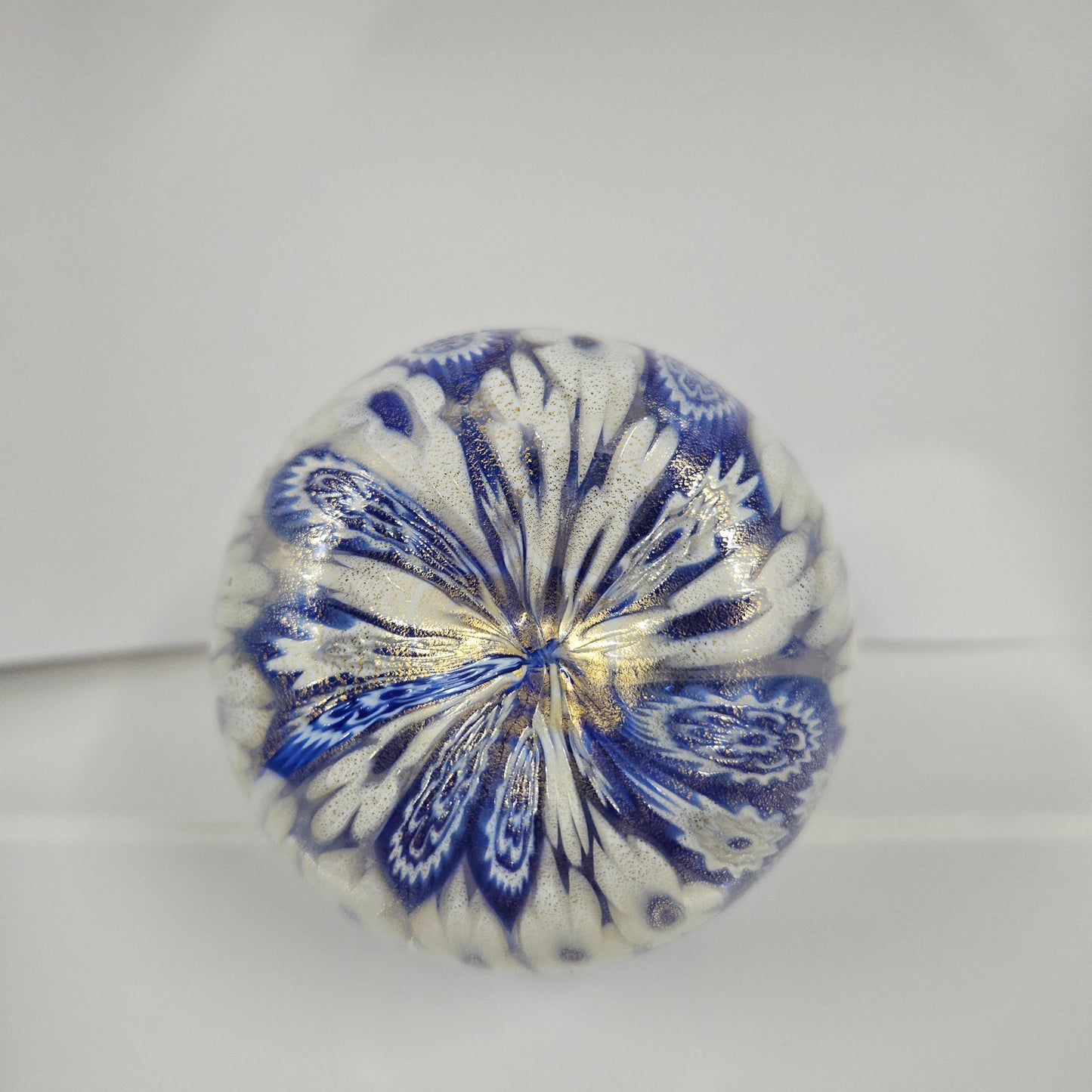 Blue/Gold Murano Millefiori Perfume Atomizer