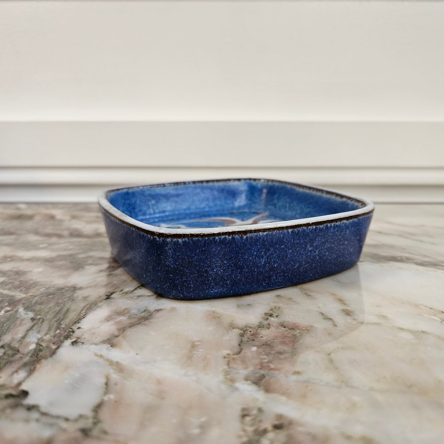 Denmark Blue Bowl Depicting Bird