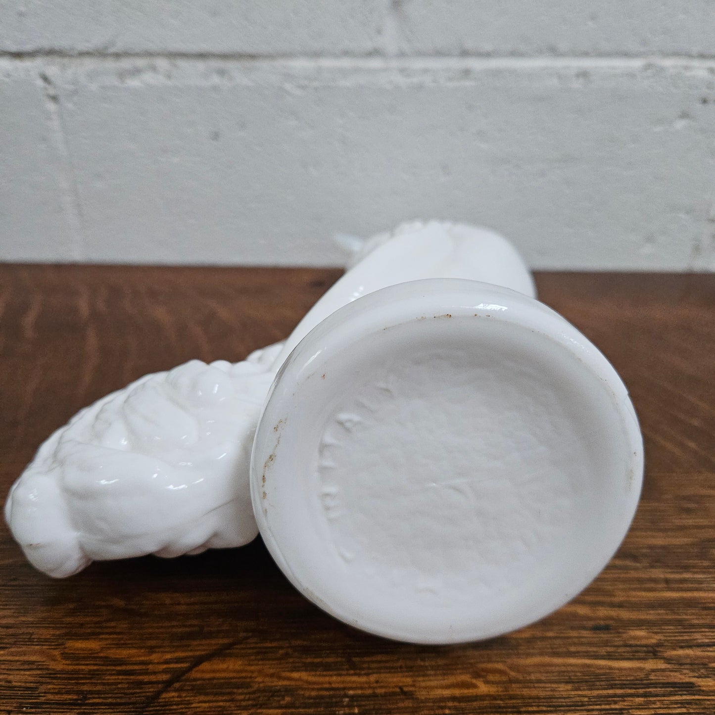 Italian Milk Glass 'Rooster' Decanter