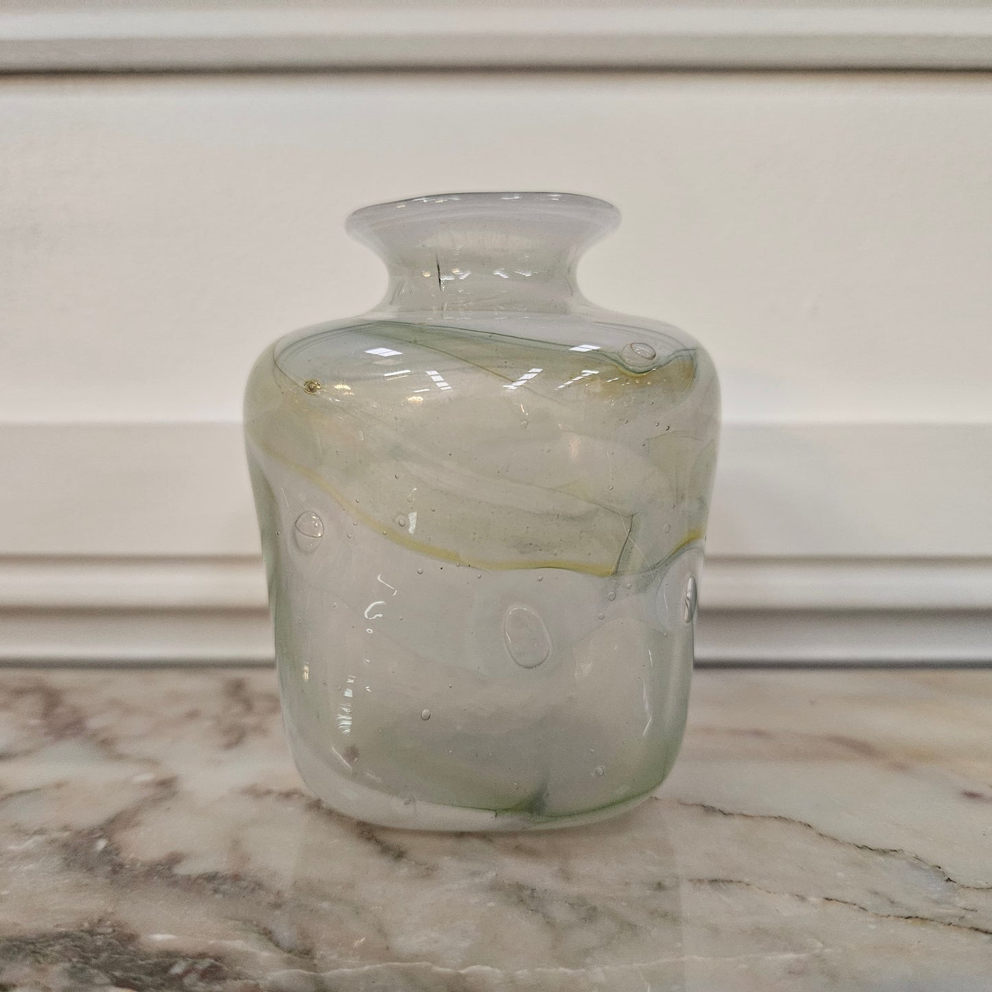 Australian John Walsh Art Glass Signed Green