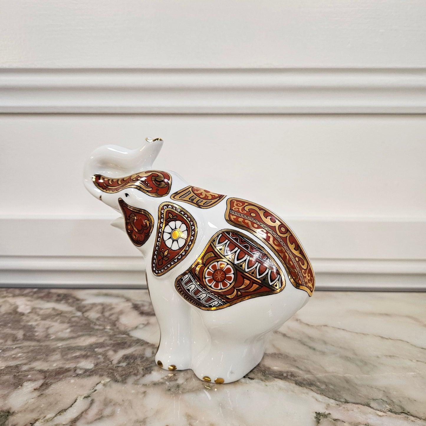 Meisna Sri Lanka Porcelain Elephant Paperweight