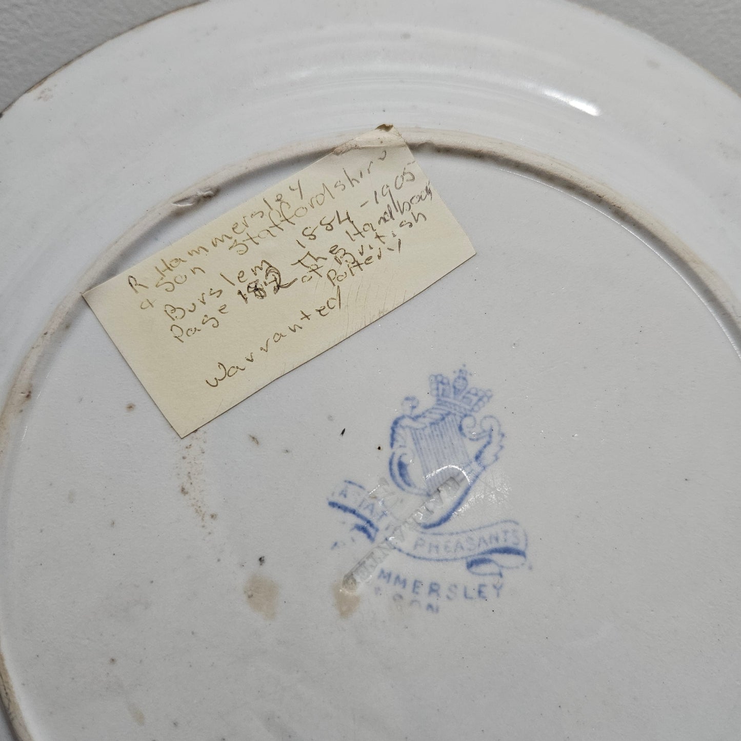 Antique Asiatic Pheasants Display Plate