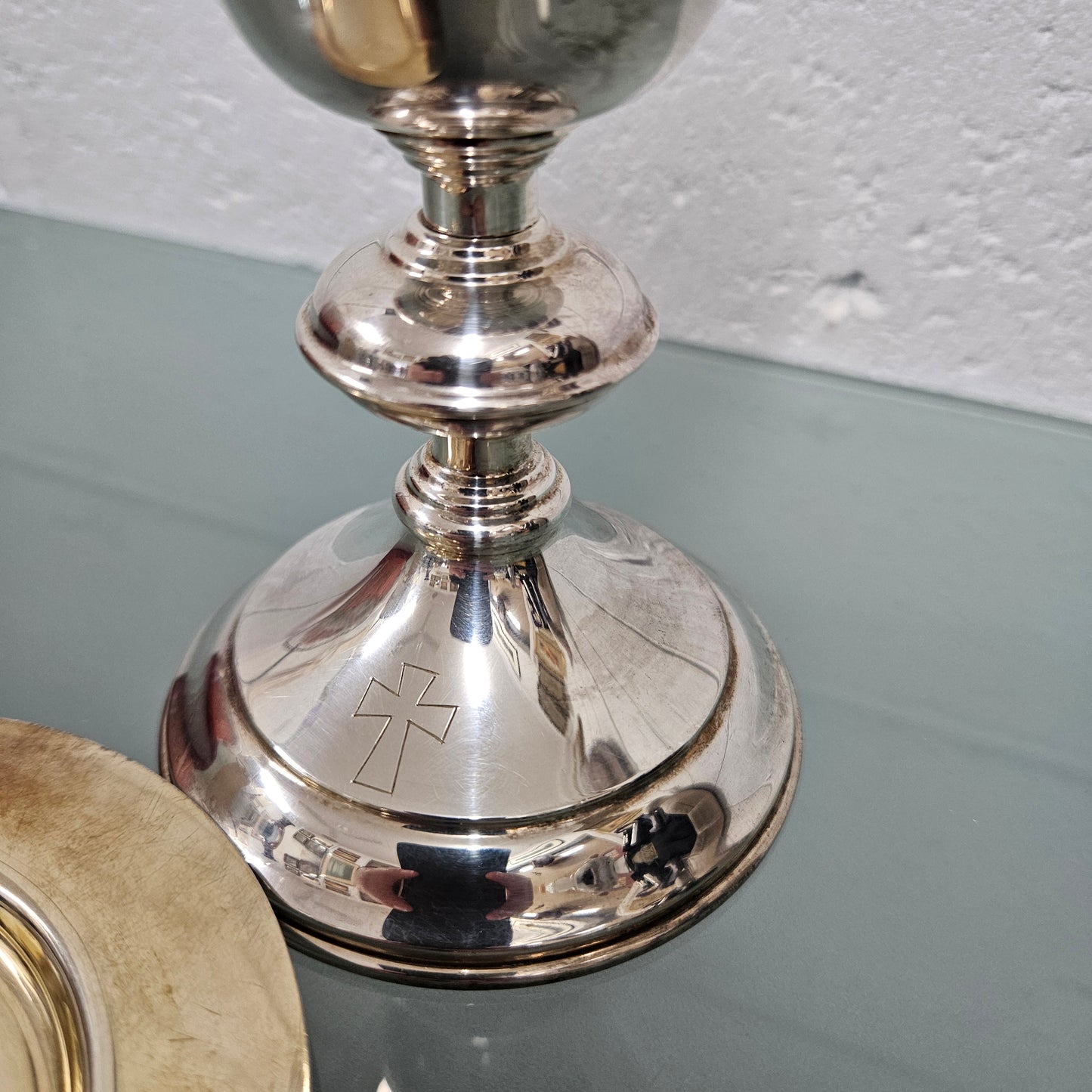 Antique Sterling Silver Chalice & Cover Tray