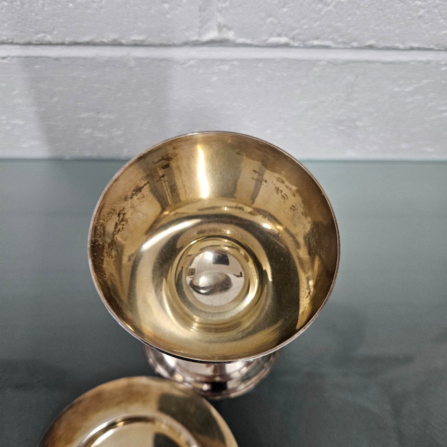 Antique Sterling Silver Chalice & Cover Tray