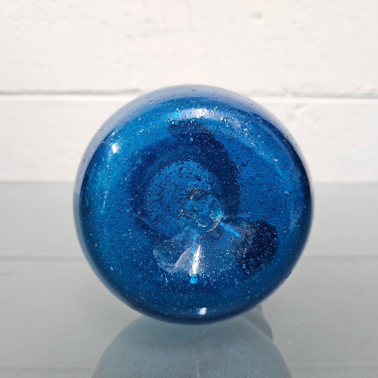 Vintage Hand Blown Bubbled Glass Jug