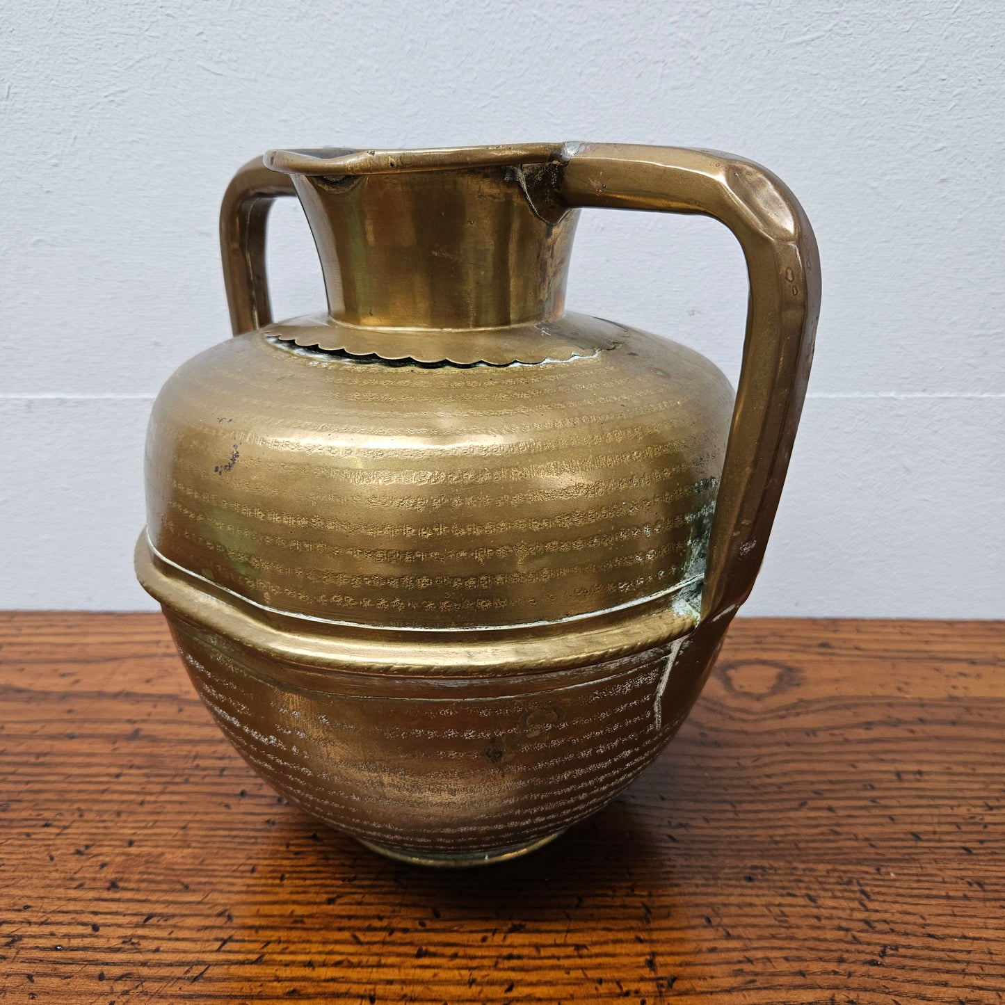 Antique Brass Handled Jardiniere