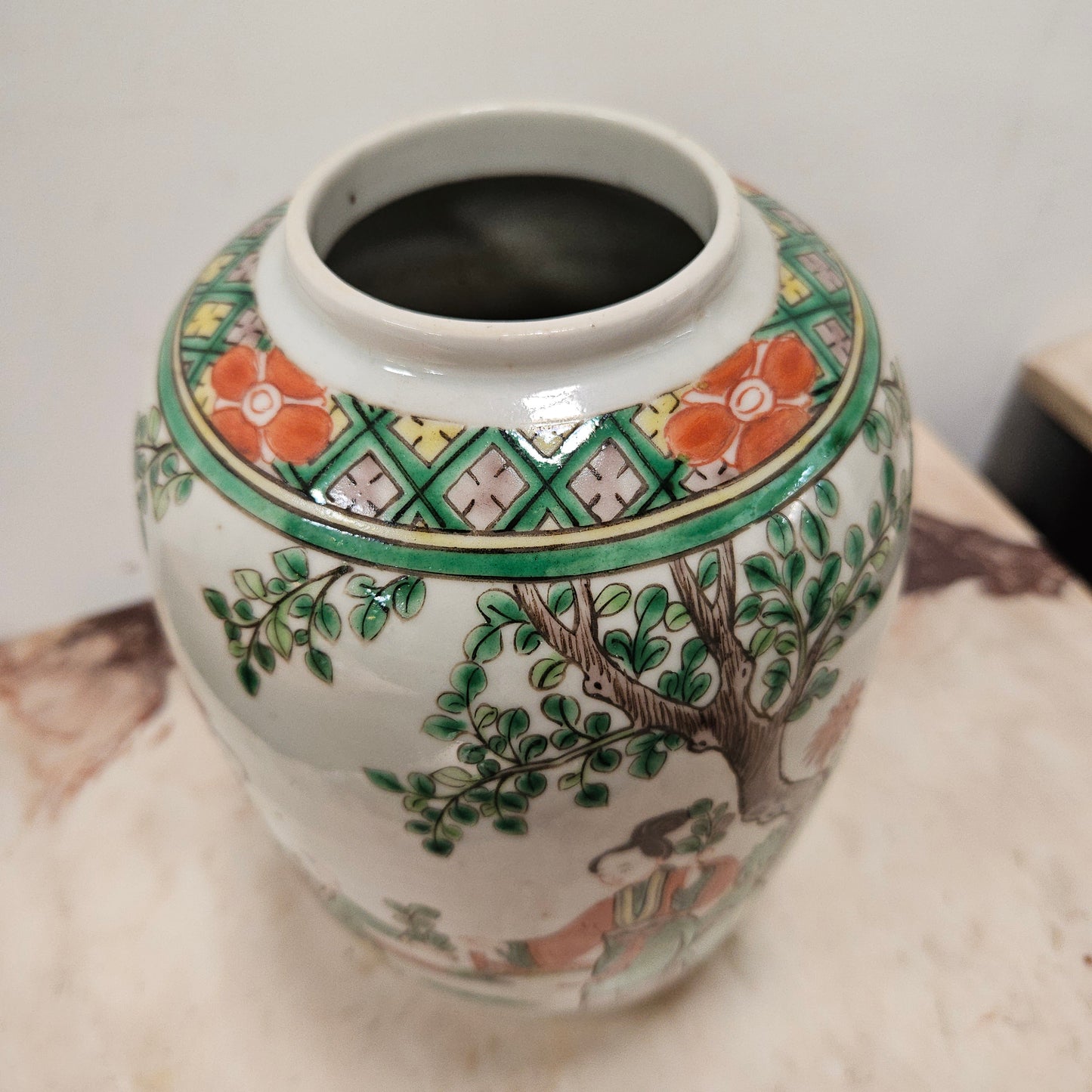 Late Famille Verte Porcelain Vase