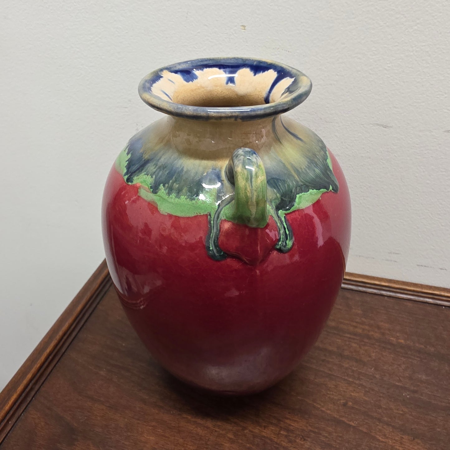 Attractive Vintage Mid Century Drip Glaze Vase