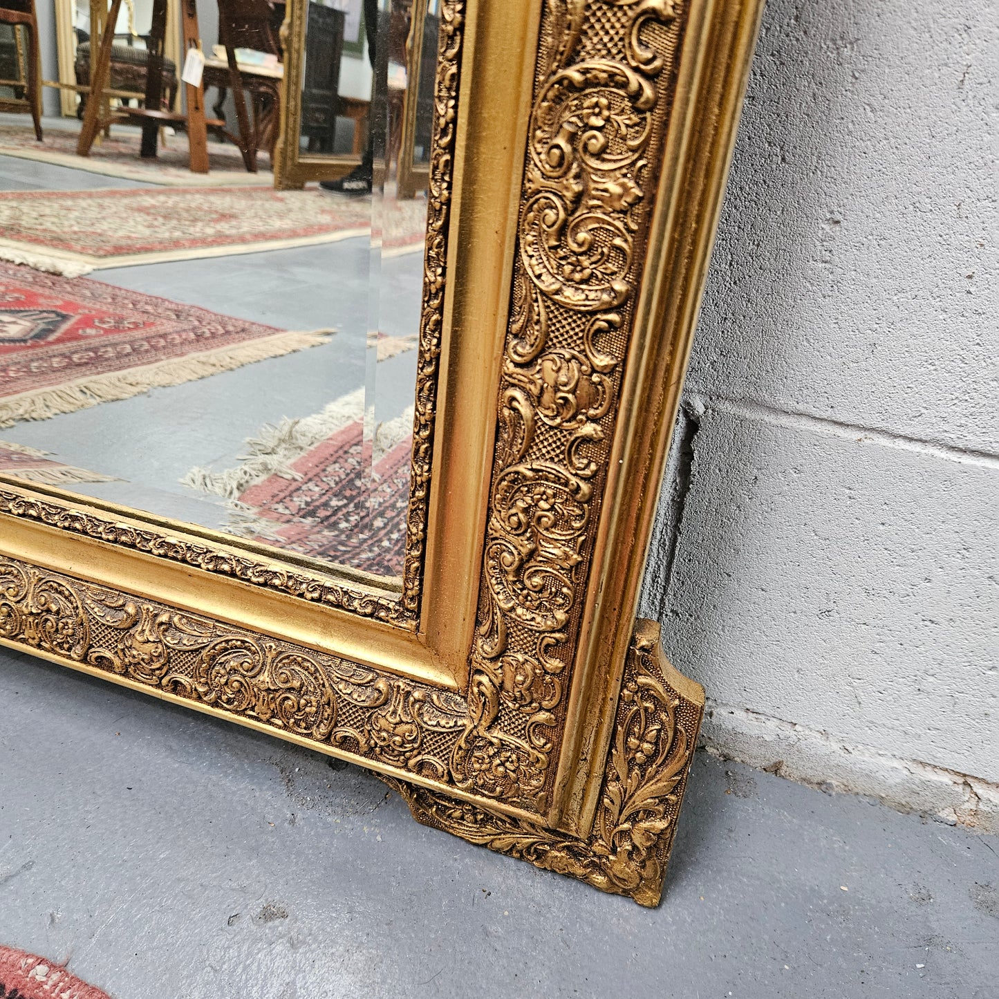 Stunning 19th Century French Gilt Mantle Mirror