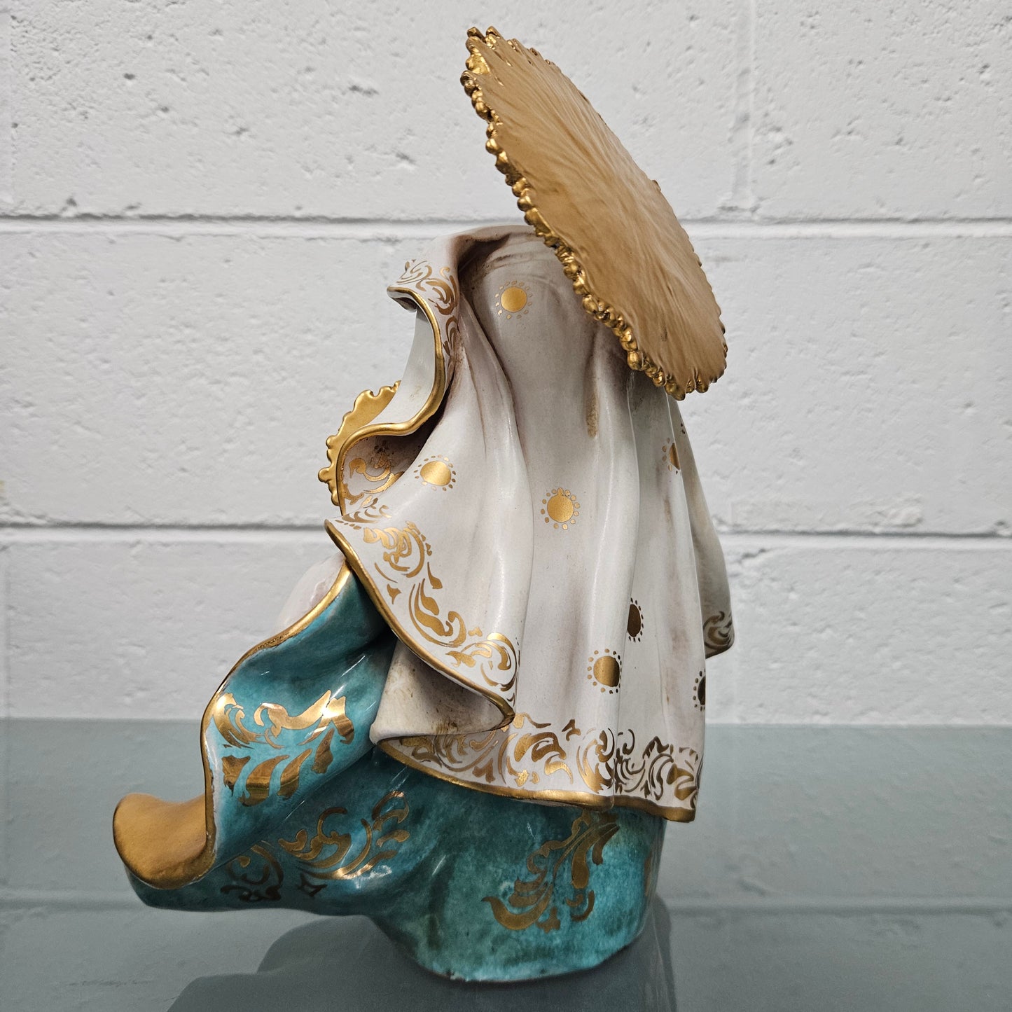 Stunning Mid Century Persko Potteryt Italian Sculpture Maddona & Child