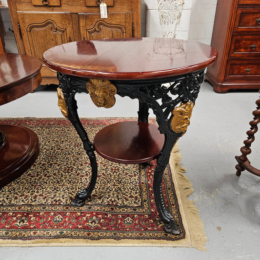 Antique Cast Iron Pub Table