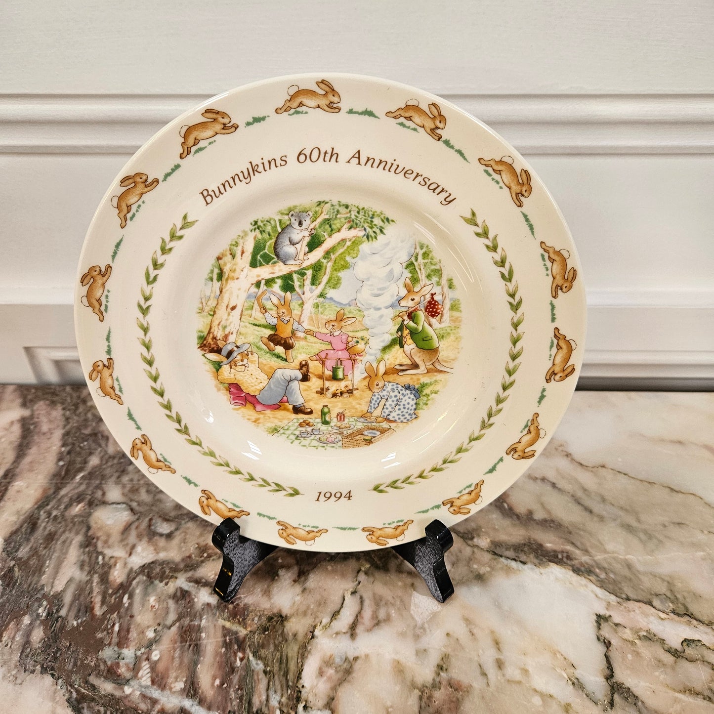 Royal Doulton Australian Bunnykins 60thAnniversary Plate
