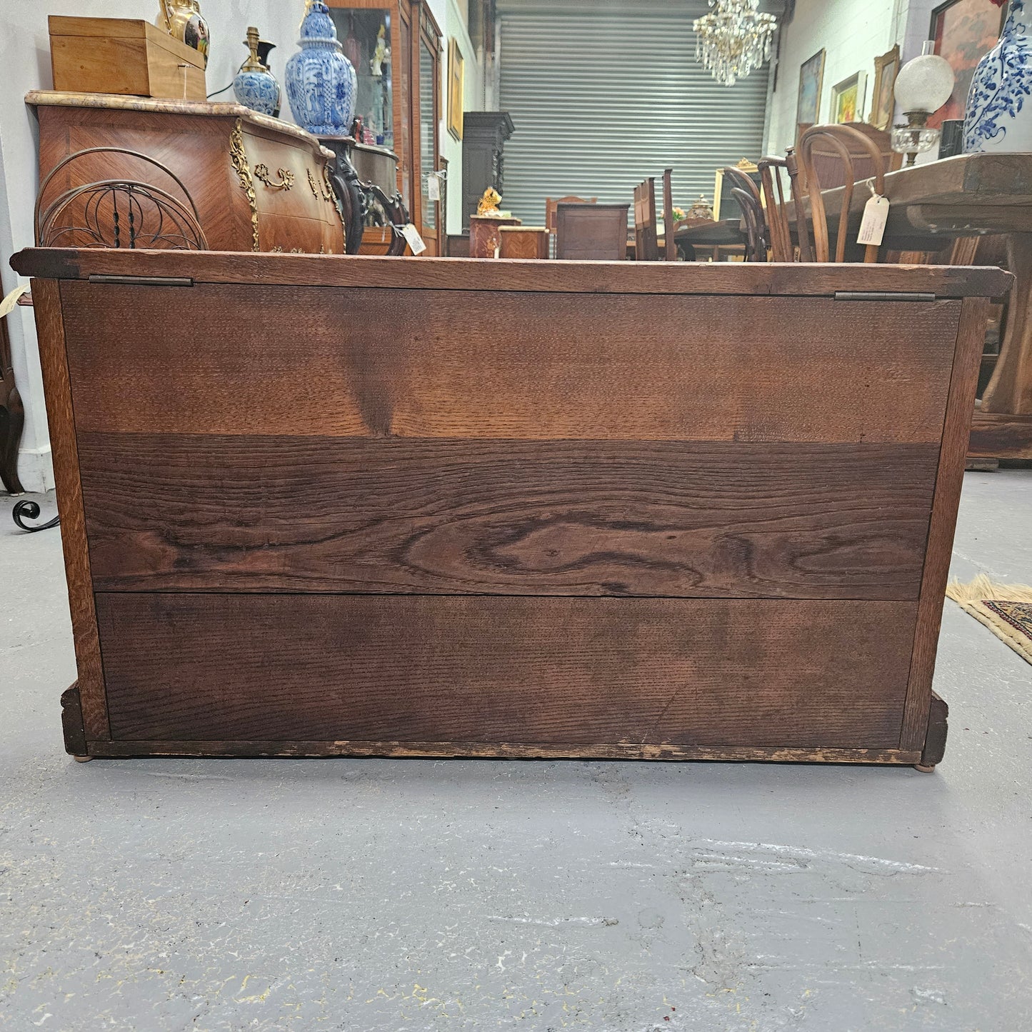 19th Century Nicely Carved French Oak Trunk