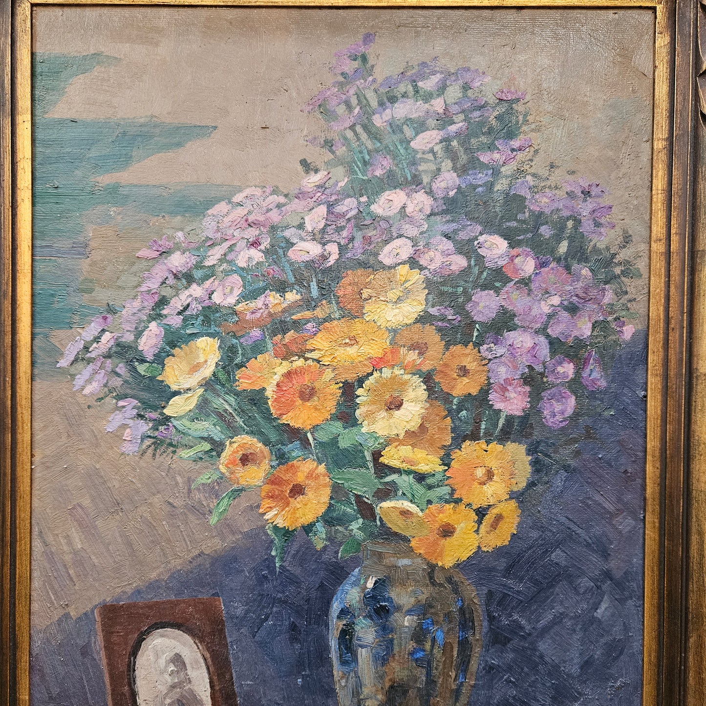 French Oil On Board Still Life Signed L Michaud