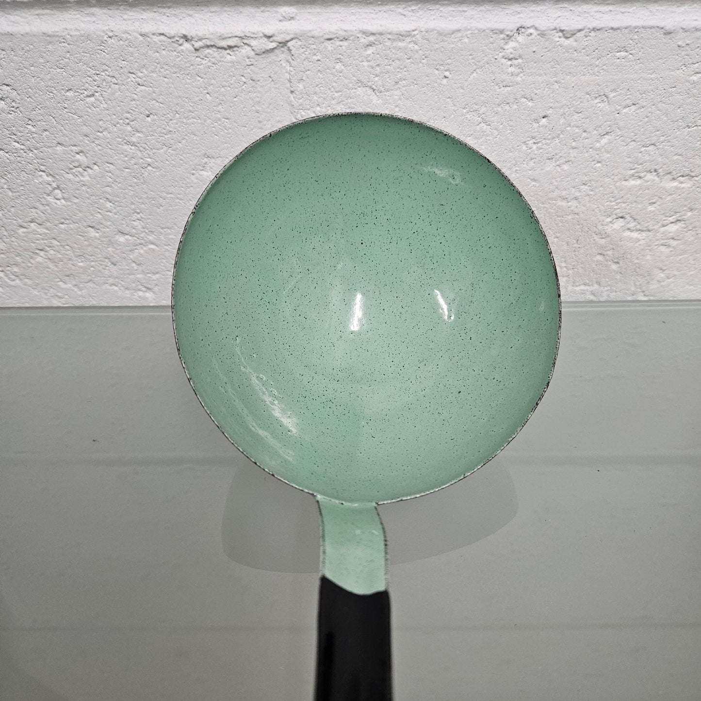 Vintage Green/Black Enamel Ladle
