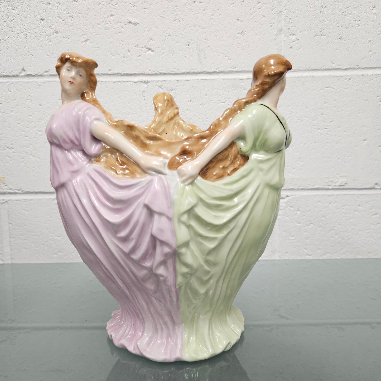 Stunning Hand Painted Dresden PMP Porzelion Art Nouveau Table Centre Piece