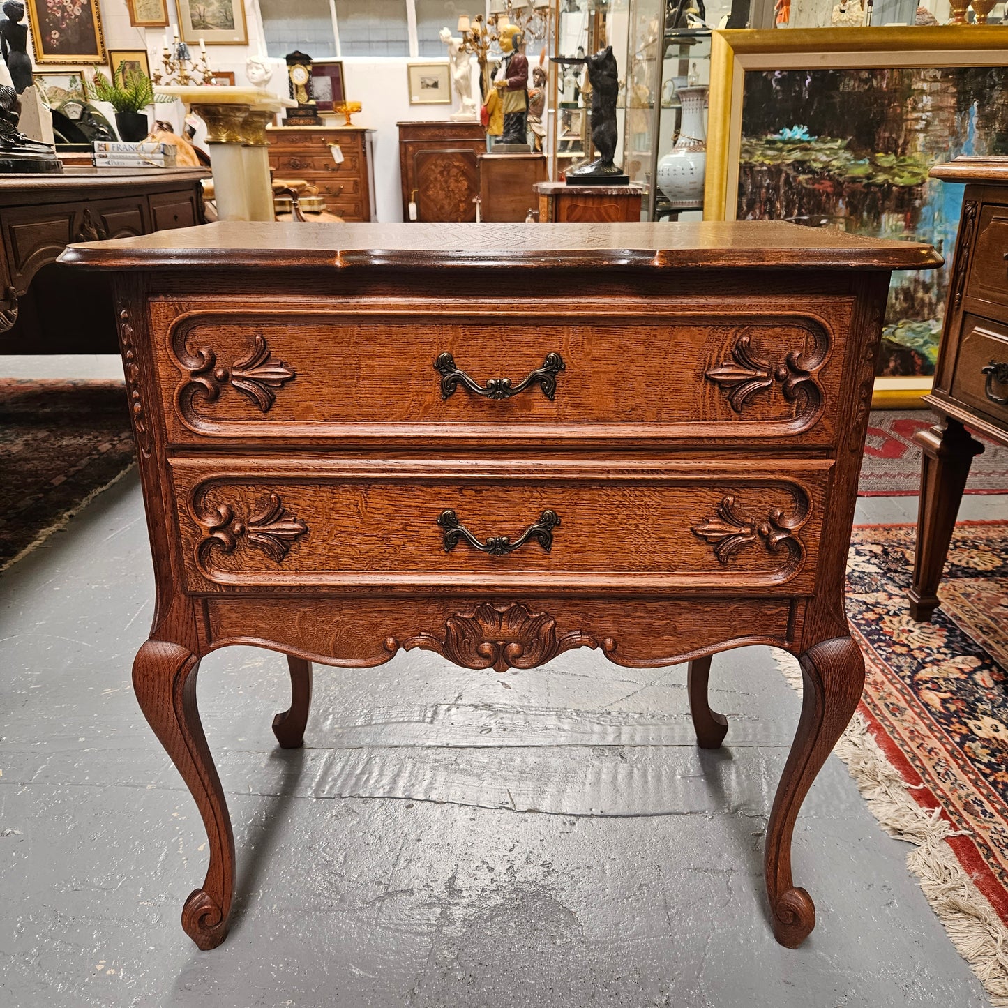 Louis XVth Style Decorative Oak Chest