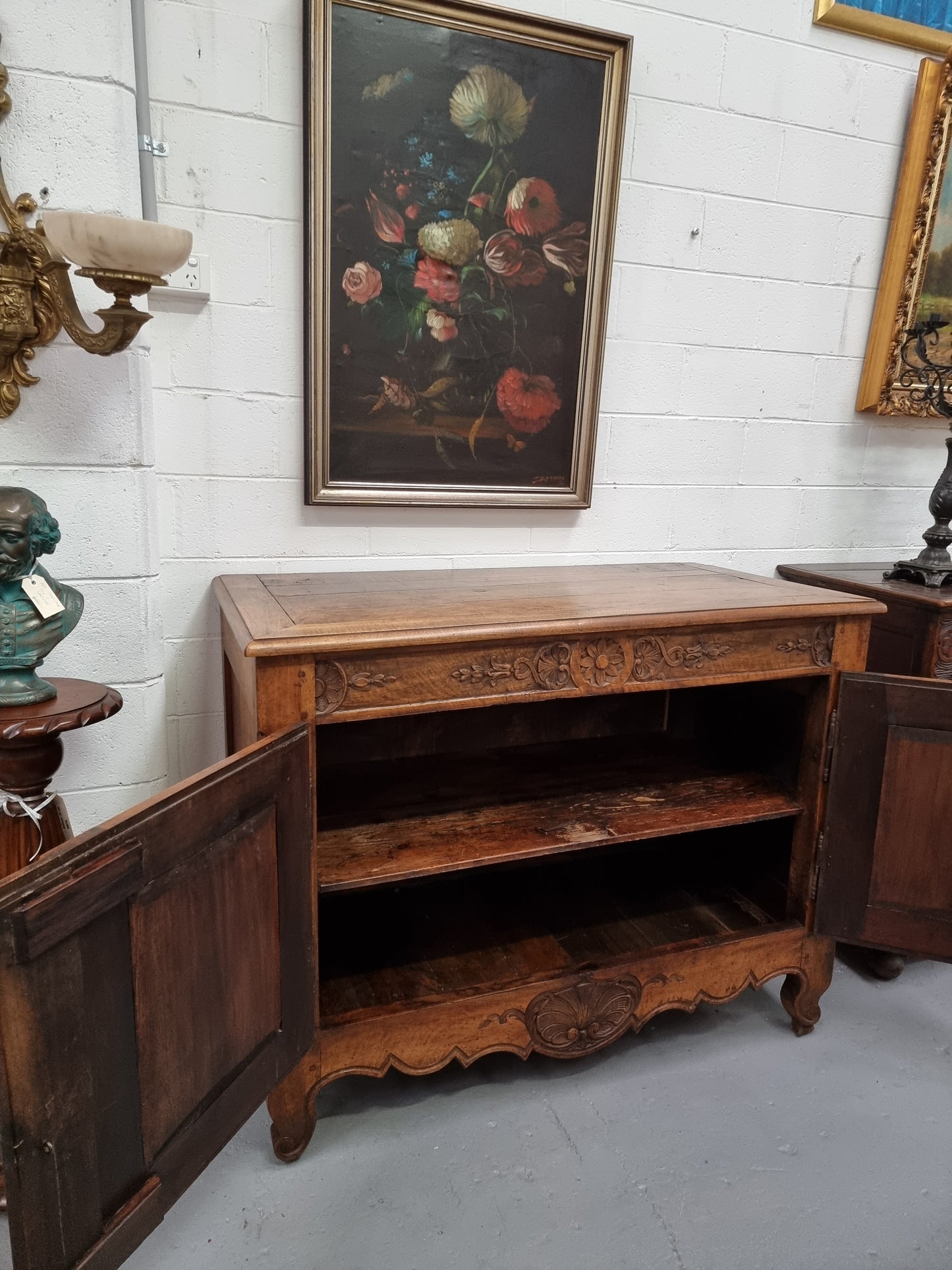 Rare French Antique 18th Century Walnut Cupboard