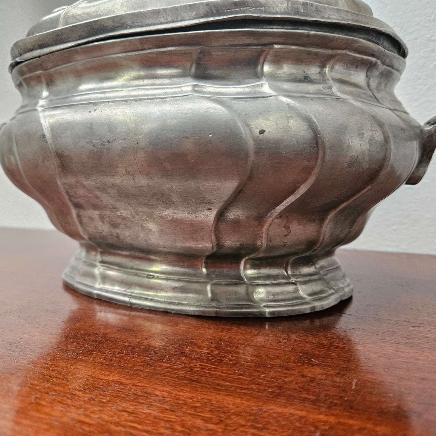 Antique German Pewter Tureen Marked