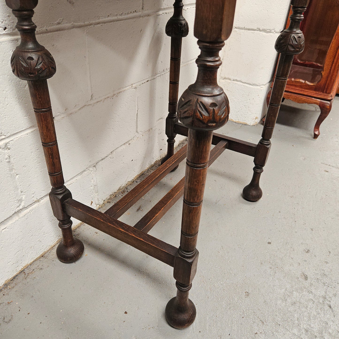 Period Oak Side Table With Drawer