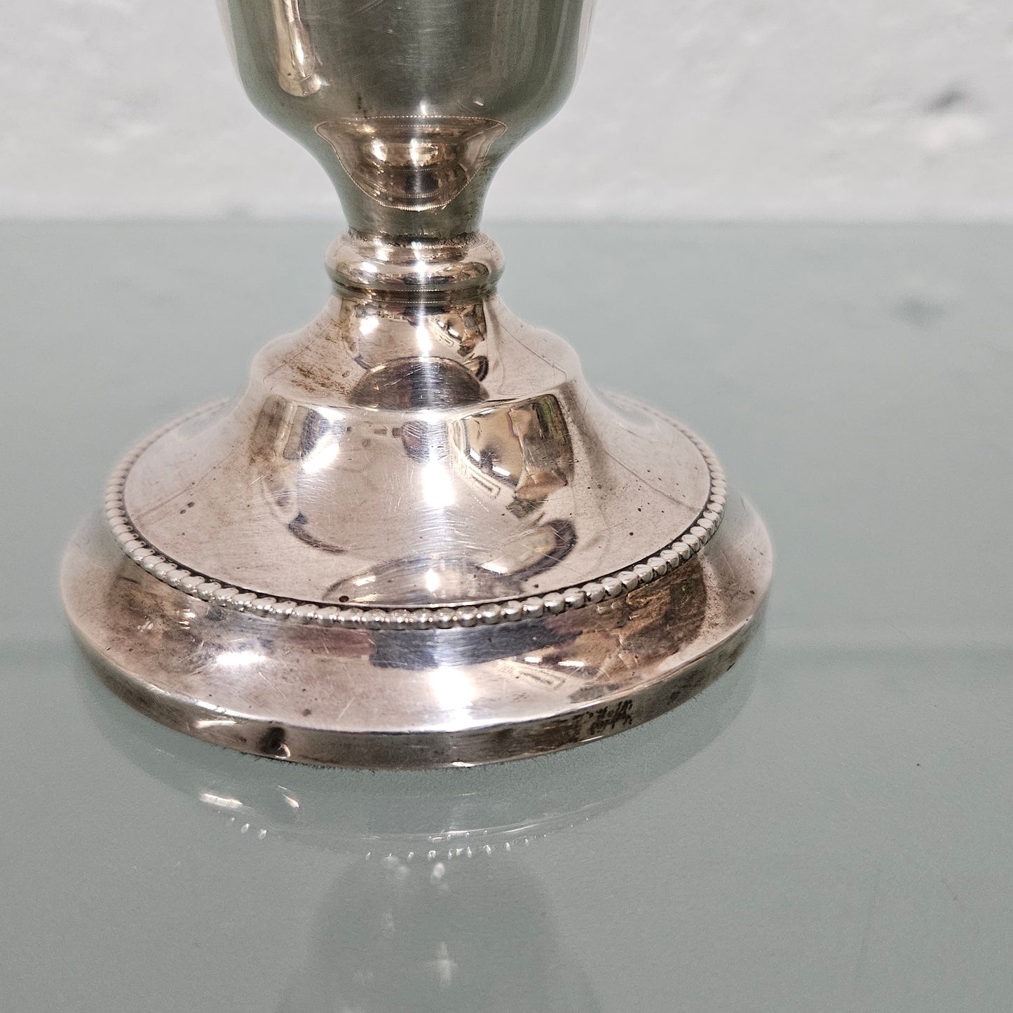 Pair of Birmingham Sterling Silver Candle Holders
