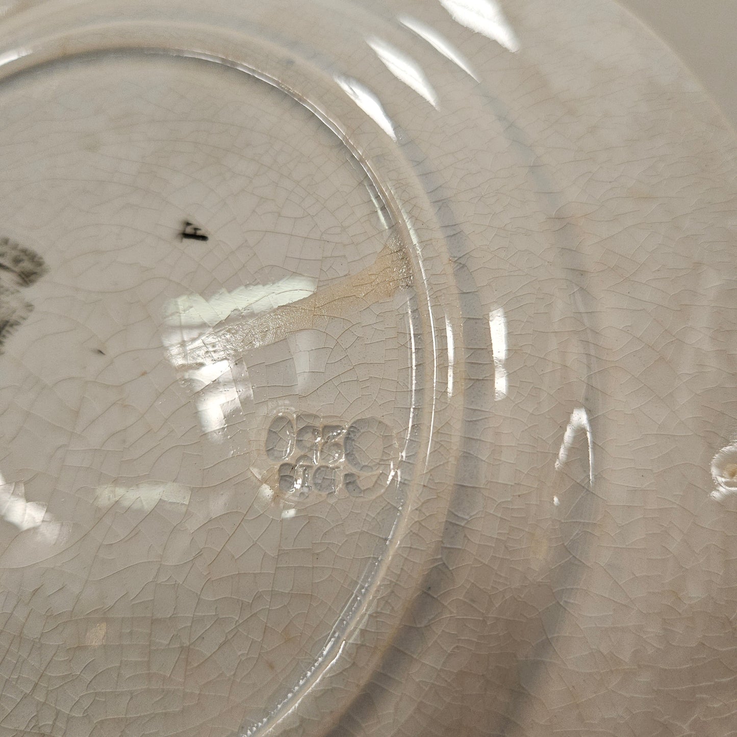 Antique French 'Lourdes' Plate
