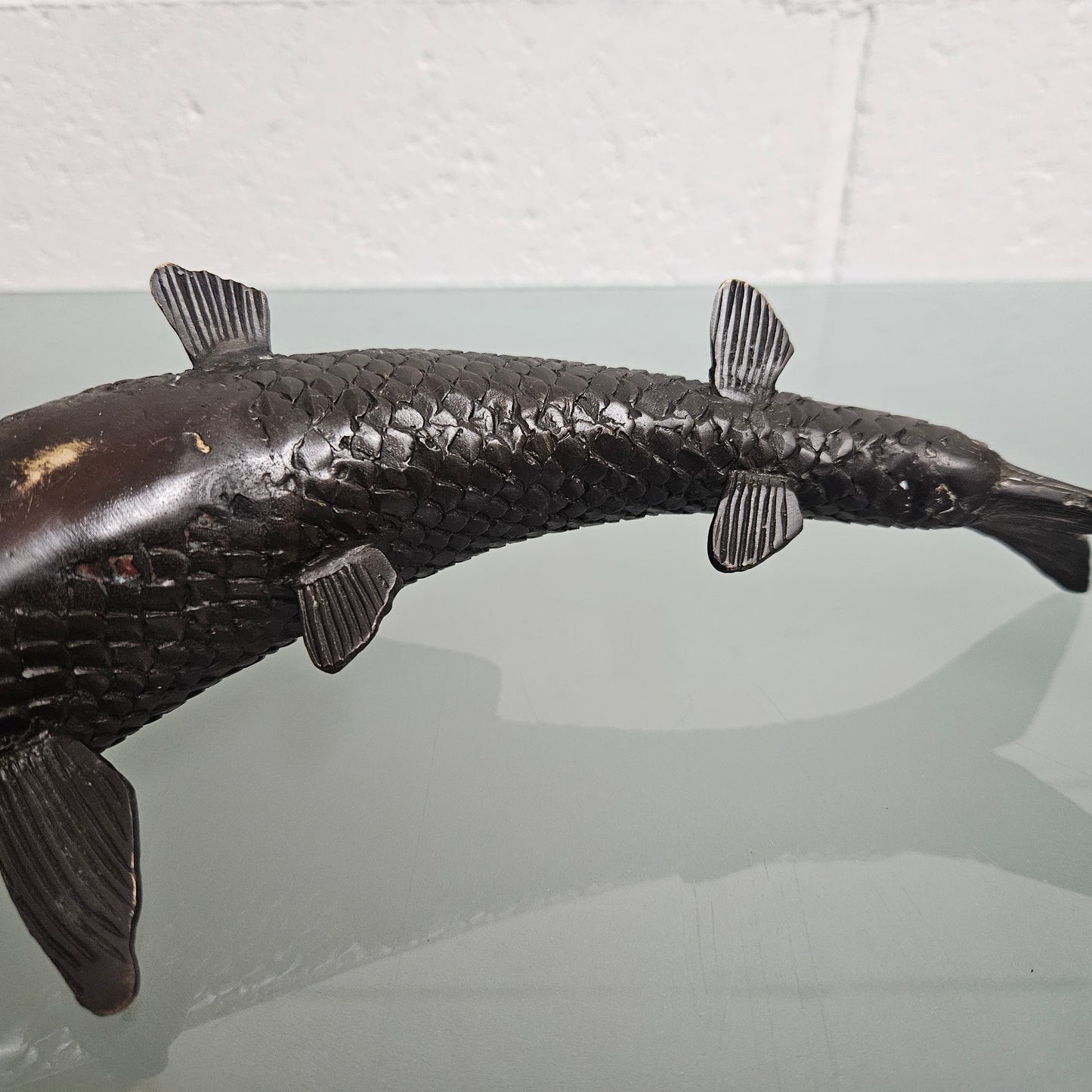Vintage Bronze Koi Fish