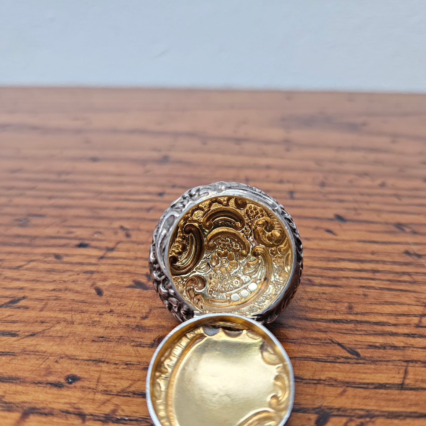Antique Birmingham Sterling Silver Pill Box
