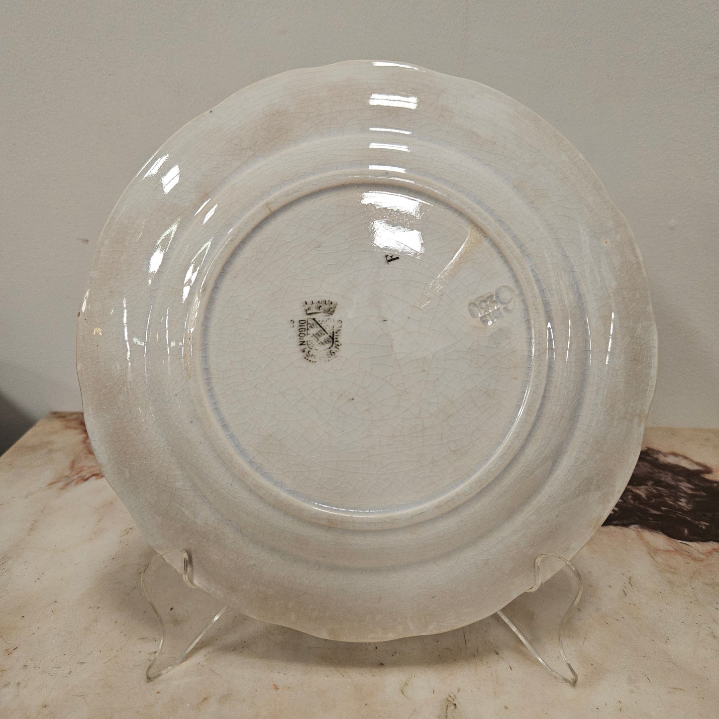 Antique French 'Lourdes' Plate