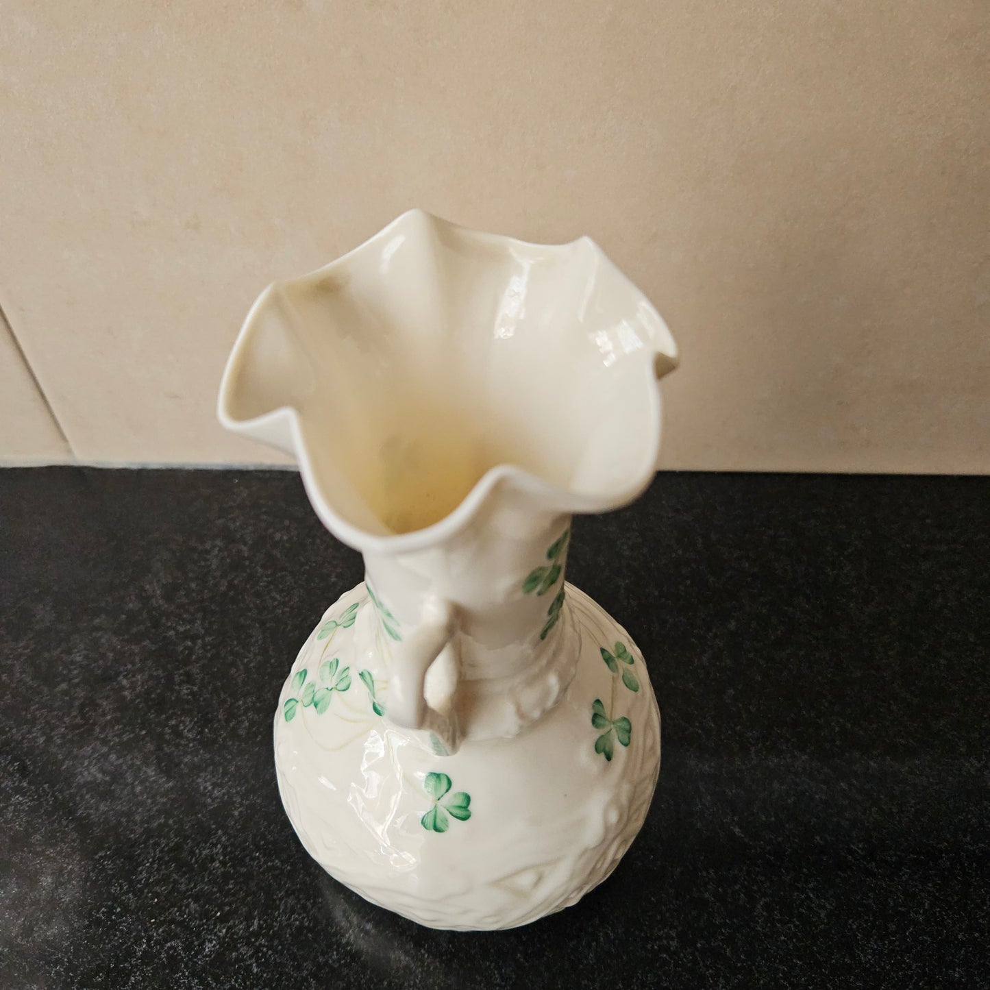 Charming Belleek Double Handled Vase