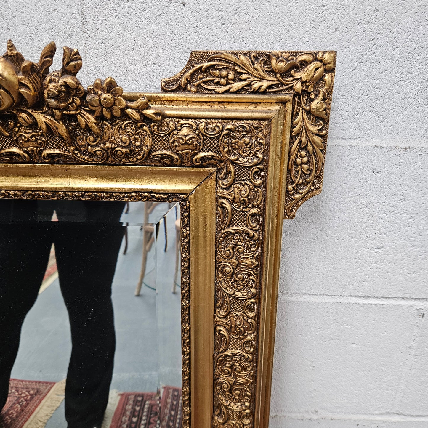 Stunning 19th Century French Gilt Mantle Mirror