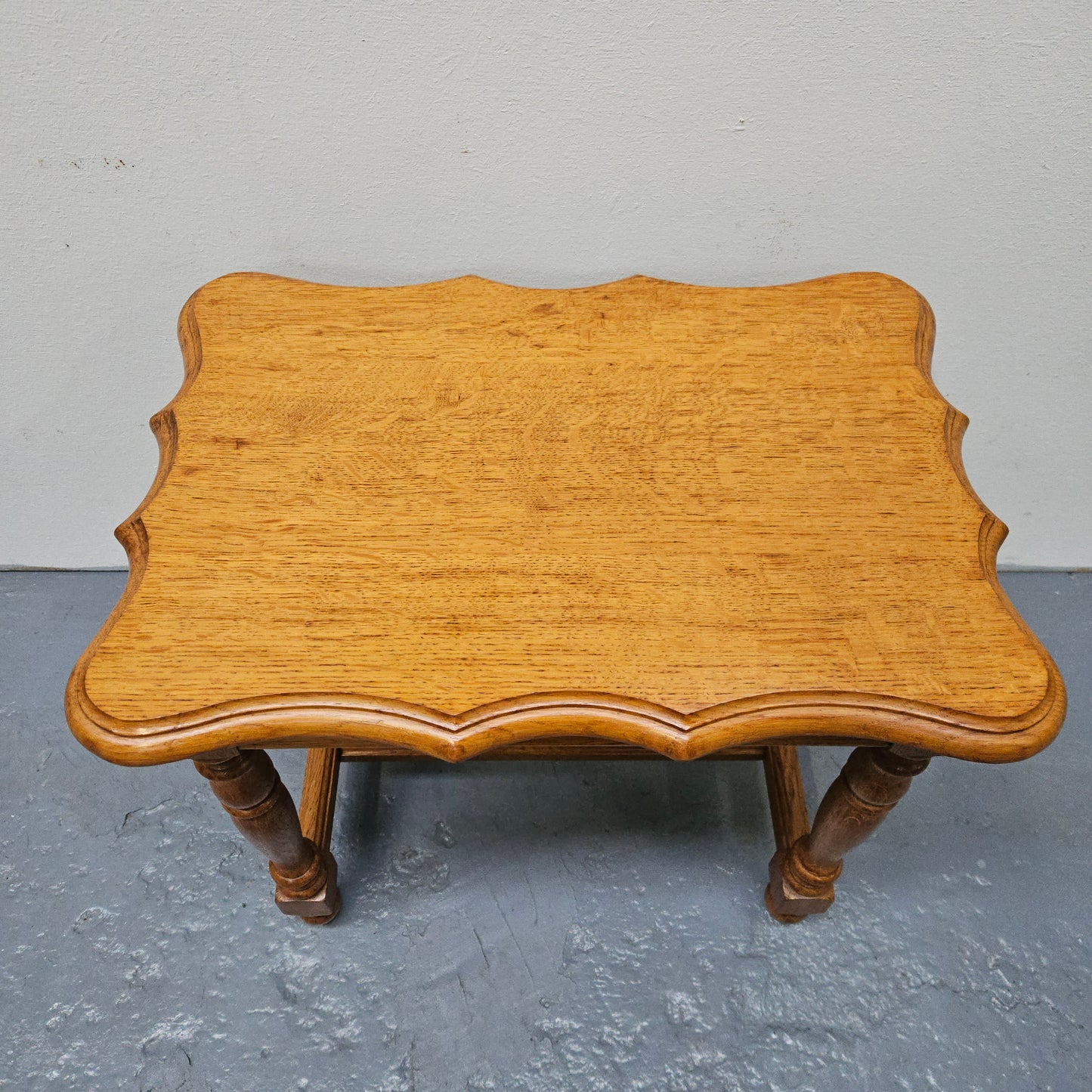 French Provincial Small Oak Side Table