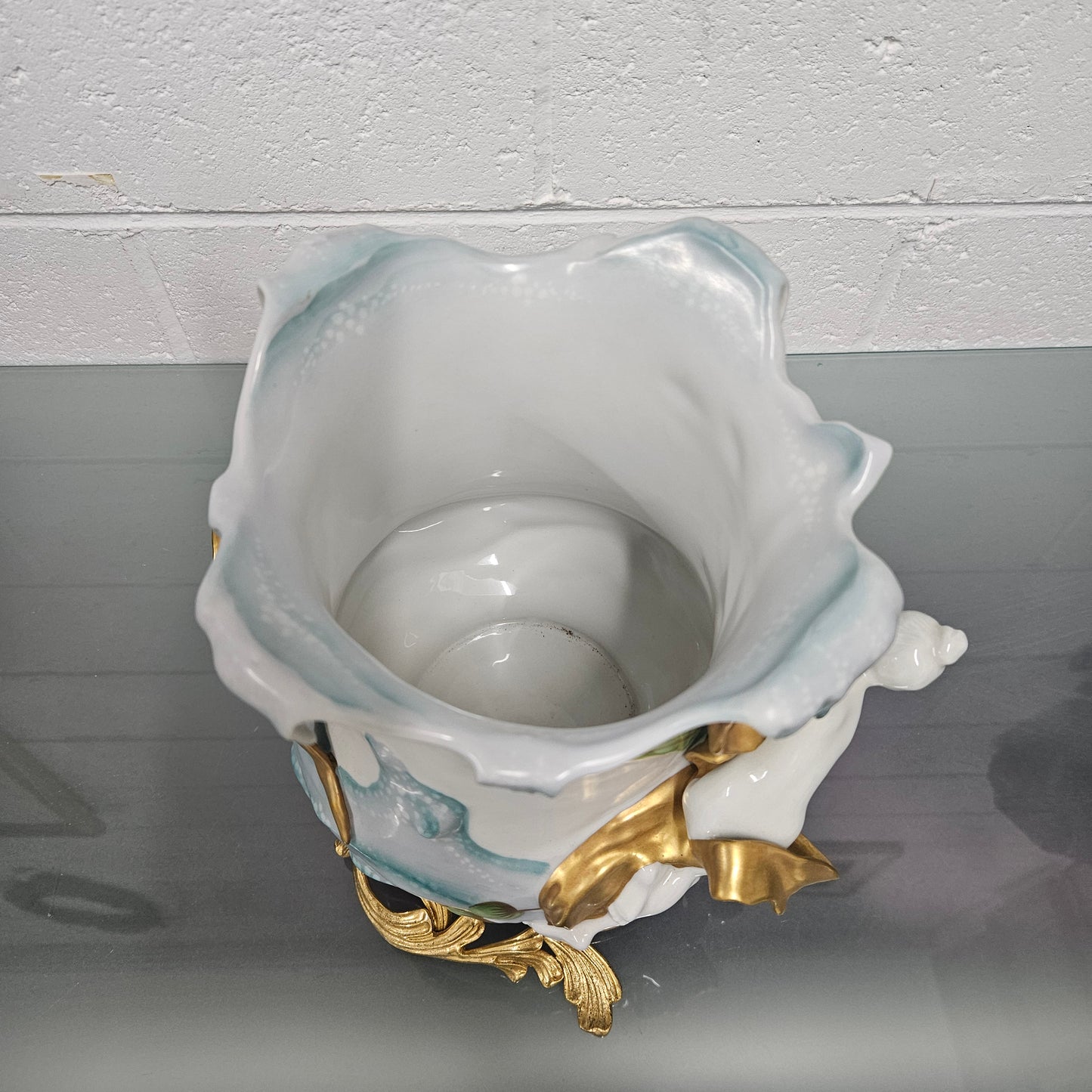 Stunning Art Nouveau Sevres Style Vase With Gilt Bronze Base