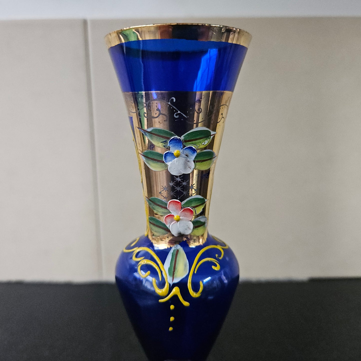 Cobalt Gilt & Enamel Vase