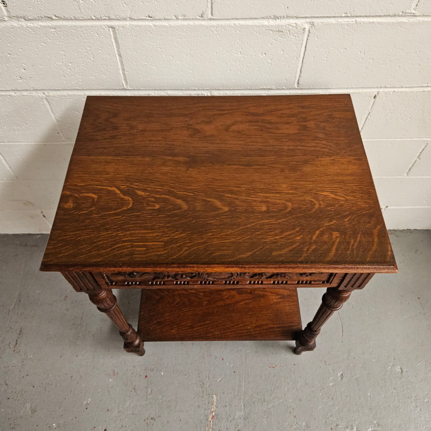 French Oak One Drawer Side Table