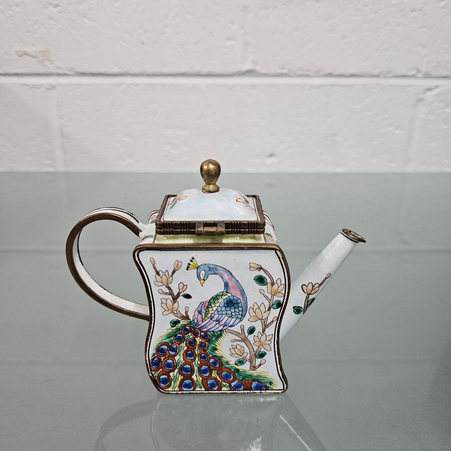 Chinese Enamel & Metal Teapot