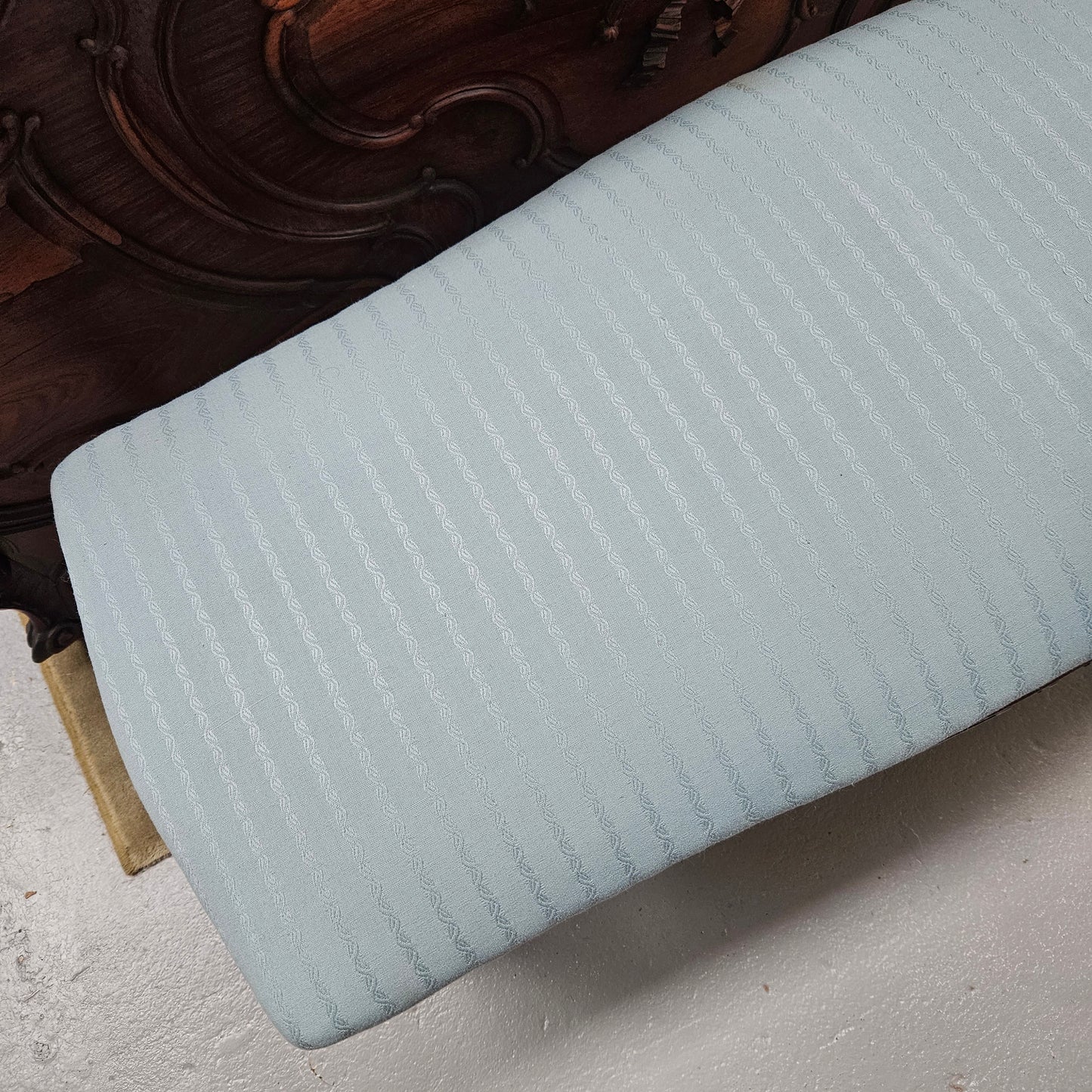 Louis XVth Style Walnut Upholstered Bedroom Stool