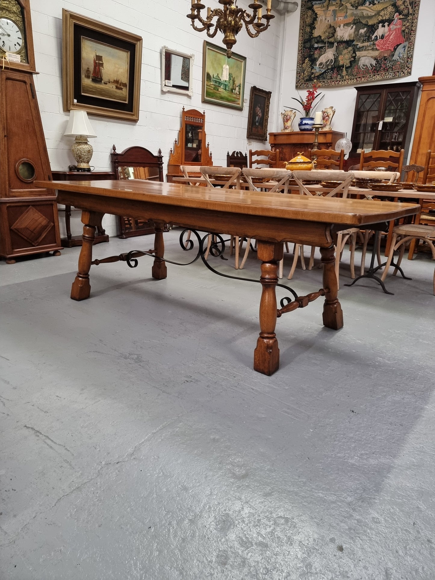 French Spanish Style Oak Farmhouse Table