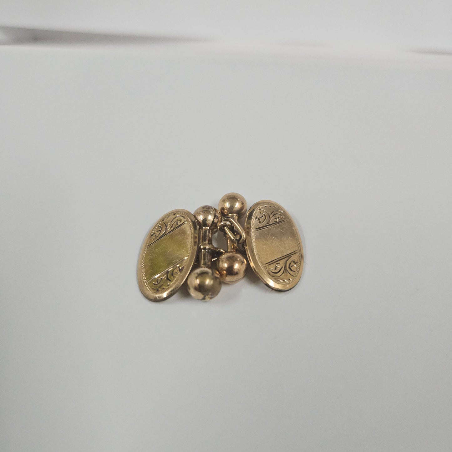 Pair Double Gold "Rodd" Antique Cuff Links