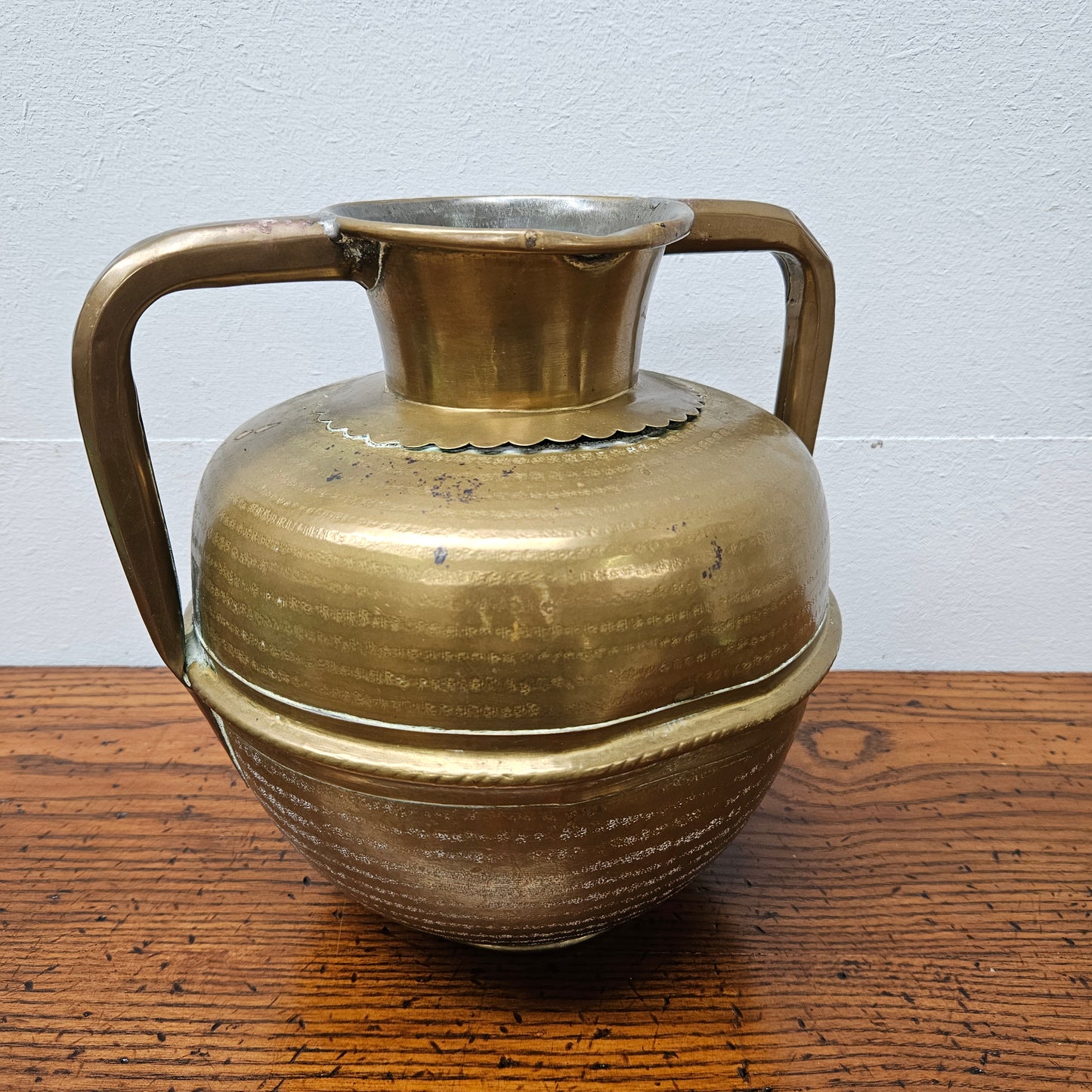 Antique Brass Handled Jardiniere